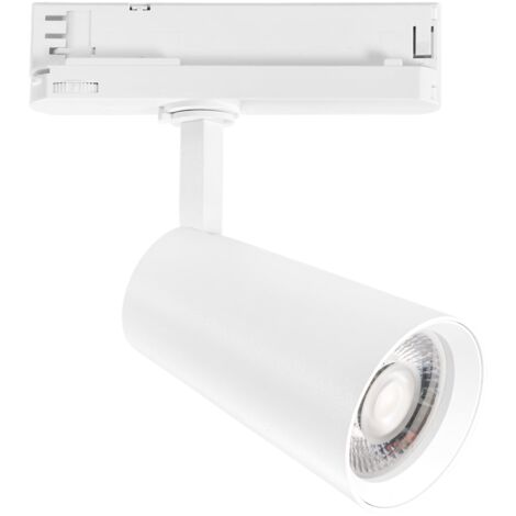 "Faro LED KONE bianco con adattatore trifase 24W 2400 Lumen 3000K (luce calda)"