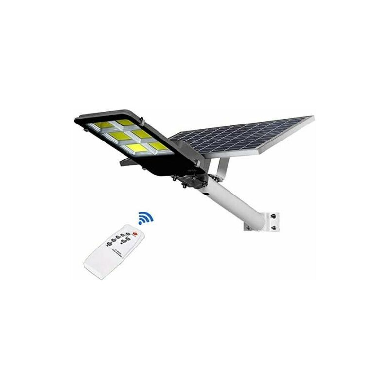 Image of Faro led lampione Stradale pannello solare staffa e telecomando 300W