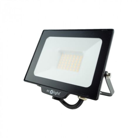 Faro LED NL-1 30W 2700lm 6500K IP65 nero Ecolight EC20184