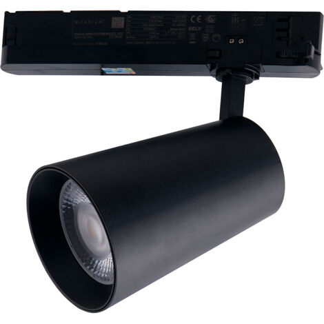 "Faro LED per binario KONE nero in alluminio 30W 3000K (luce calda)"