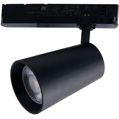 "Faro LED per binario KONE nero in alluminio 30W 4000K (luce naturale)"