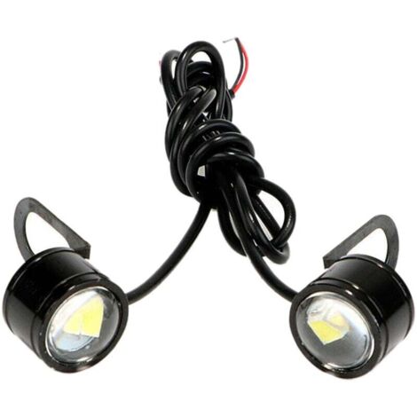 Faro LED per moto, proiettore bianco, luce di marcia diurna, serie Racing, 2 pezzi