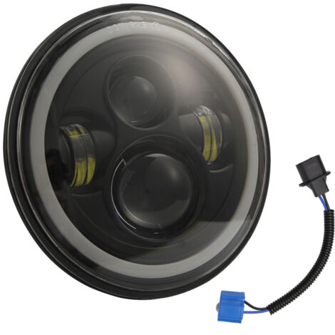 Faro LED redondo de 7 pulgadas (1 unidad) para Jeep Wrangler JK LJ TJ CJ y motocicletas.