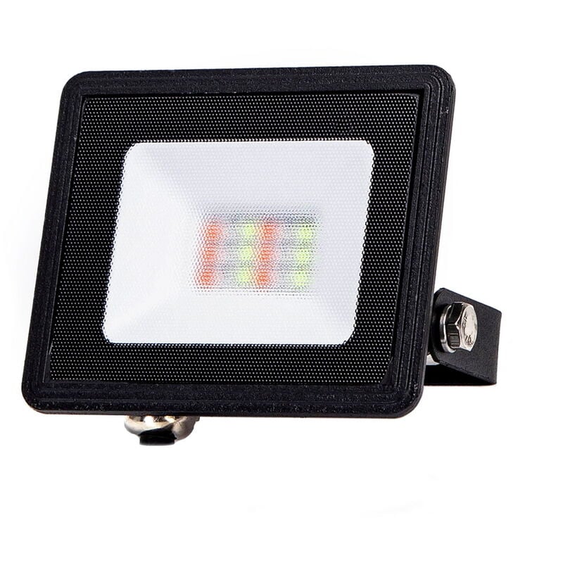 Faro proiettore Led 10W Nero da esterno IP65 rgb luce regolabile e dimmerabile con telecomando Aigostar