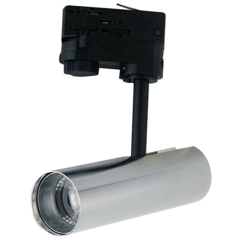 "Faro LED ROCKET cromo con adattatore trifase 7W 700 Lumen 4000K (luce naturale)"