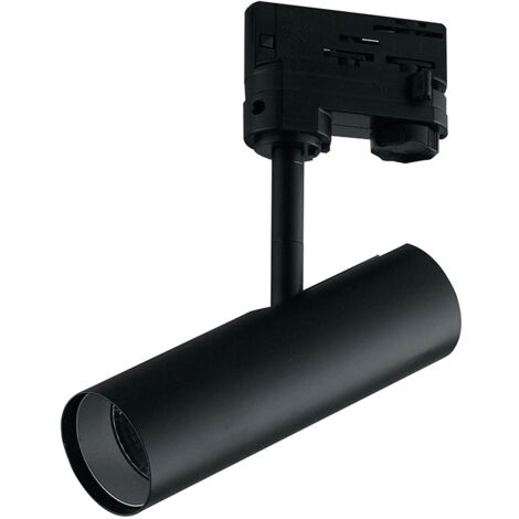 "Faro LED ROCKET nero con adattatore trifase 7W 700 Lumen 4000K (luce naturale)"