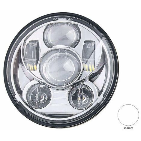 Faro Led Rotondo 5,75 Pollici 40W Headlight Per Moto Harley Davidson