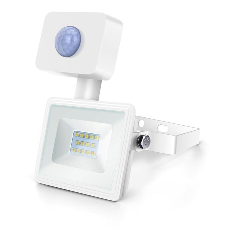 Faro Sensore Movimento Led Slim 10w Smd Crepuscolare Esterno 4000k Naturale