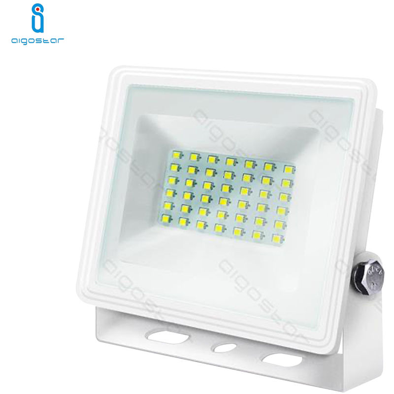 Image of Faro Led Slim Proiettore 30w Smd 6400k Bianco Freddo Ip65 Da Esterno A+ Aigostar