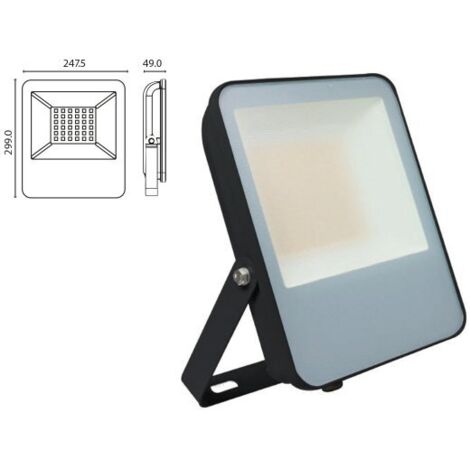 Faro LED SMD 100W 160Lm/W Colore Nero 4000K IP65