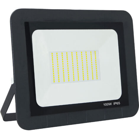 Faro LED SMD 100W 6500K 120° IP65 nero Polux 306722