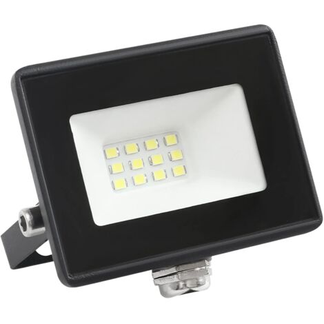Faro LED SMD 10W 6500K 120° IP65 nero esterno Polux
