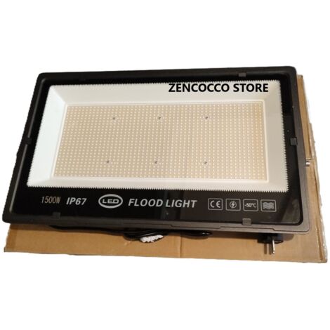FARO LED SMD 1500W SLIM FLOOD LIGHT PROIETTORE luce fredda Esterno IP67 90LM/W