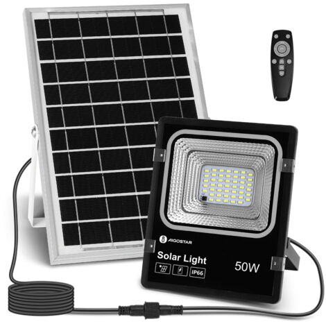 Faro led solare, 50w, luce fredda 400lm monocristallino