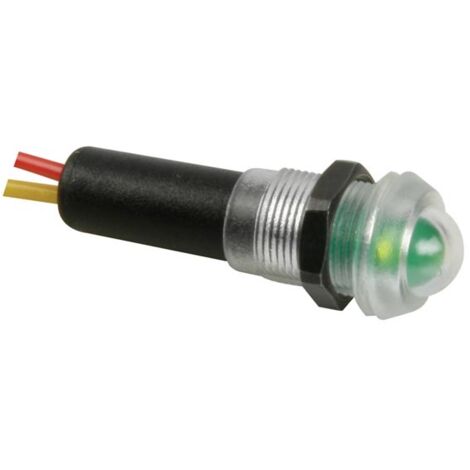 Faro LED Verde 12V Resistente all'acqua - Custodia Nera
