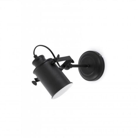 Faro List - Foco de pared ajustable de interior 1 luz Negro, E27