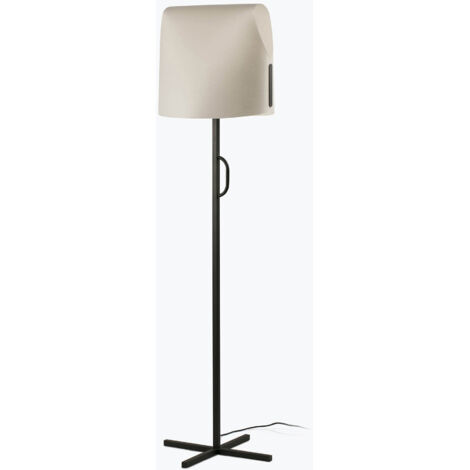 Faro Luang Lámpara de pie negra y beige