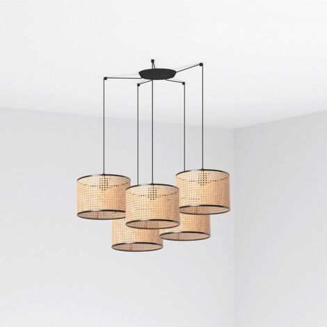 Faro MAMBO - Dreifach zylindrisches Cluster Drop Light Schwarz, E27