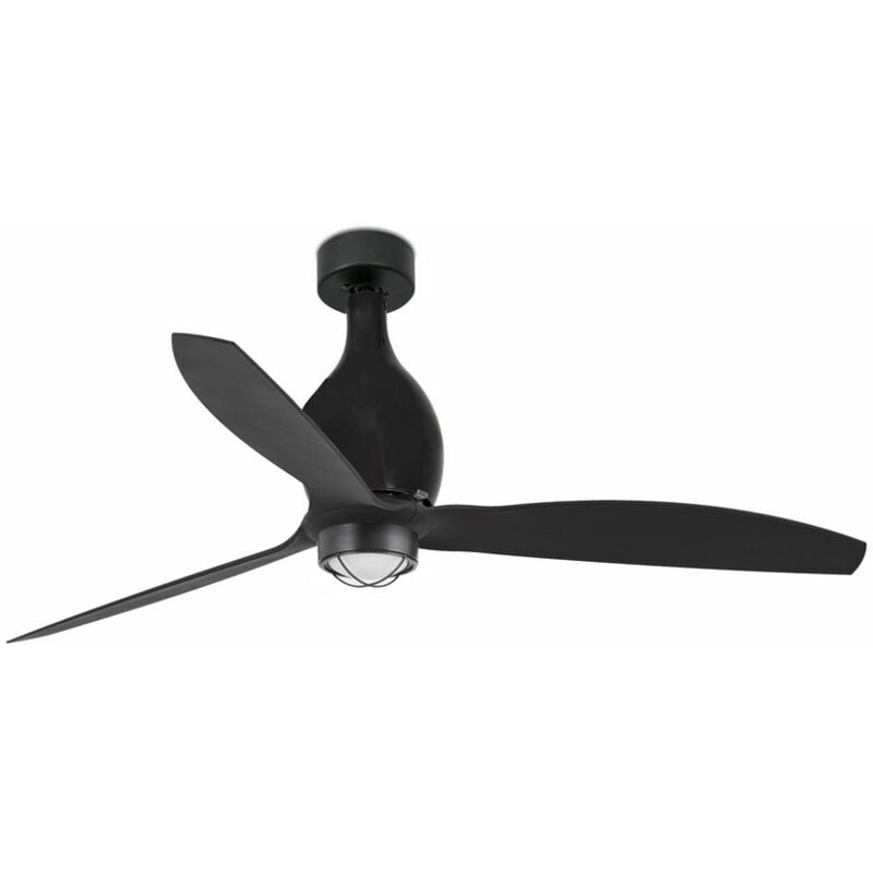 Faro Barcelona - Faro mini eterfan - led Matt Black Ceiling Fan with dc Motor Smart - Remote Included, 3000K