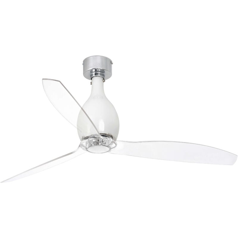 Dc Ceiling Fan Mini Eterfan Gloss White with Remote