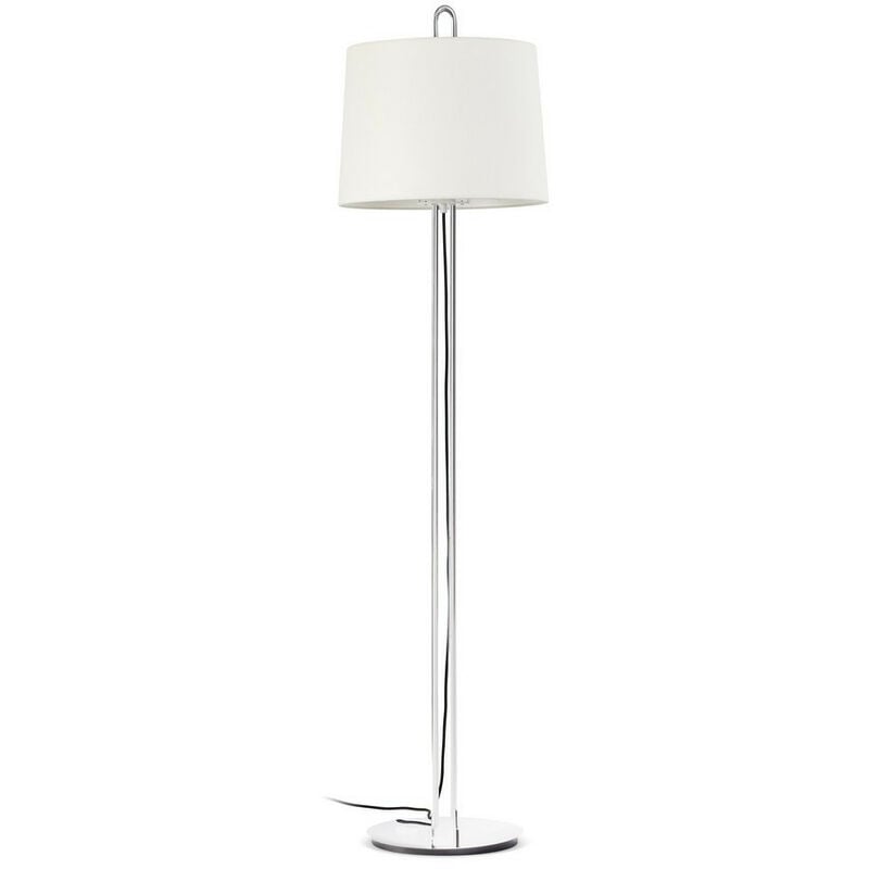 Faro montreal - Floor Lamp Round Tappered Shade White, E27