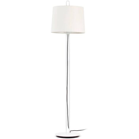 Faro MONTREAL - Lampadaire avec abat-jour blanc, E27