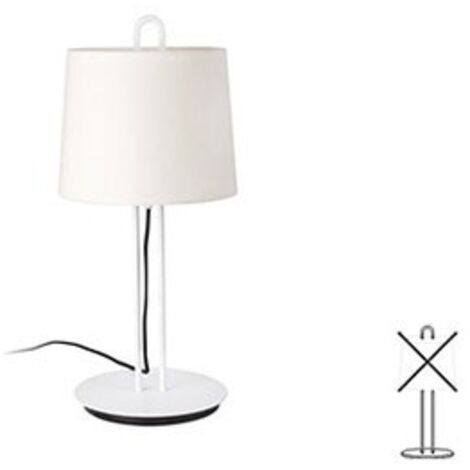 Faro MONTREAL - Lampe de table ronde conique blanche, E27