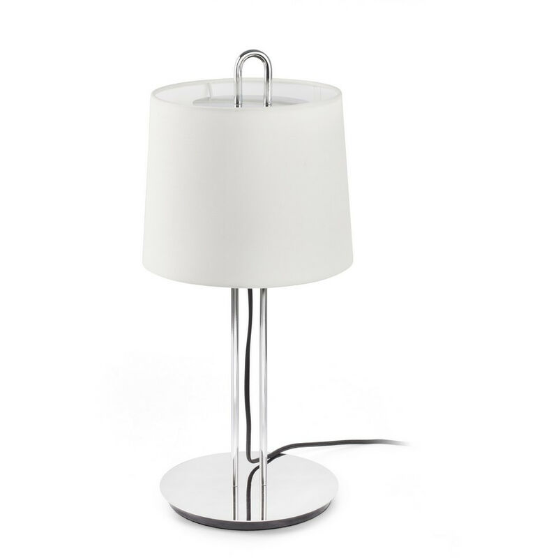 Faro montreal - Table Lamp Round Tapered White, E27