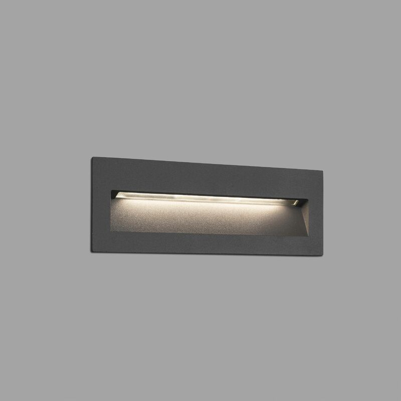 Faro Nat - led Outdoor Recessed Wall Light Dark Grey IP65