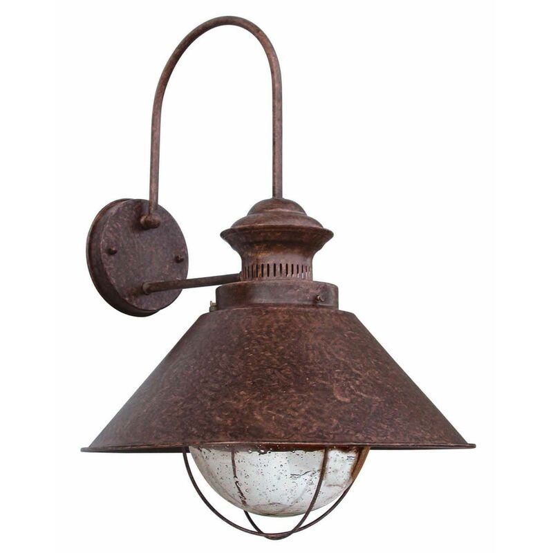 Faro Nautica-P - 1 Light Outdoor Small Dome Wall Light Rust Brown, E27