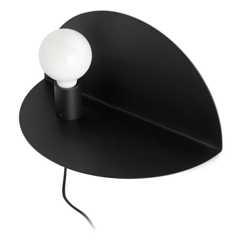 Faro Nit Left Black Wall Lamp Shlelf