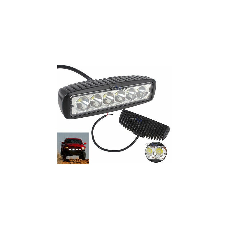 Topolenashop - faro per auto fuoristrada 12V 6 led 18W IP68 lampada supplementare profondita'