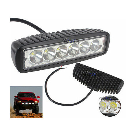 FARO PER AUTO FUORISTRADA 12V 6 LED 18W IP68 LAMPADA SUPPLEMENTARE PROFONDITA'