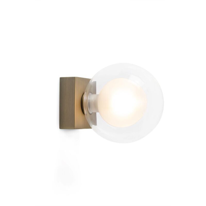 Faro Perla - Bathroom Bronze Globe Wall Light 1x g9 IP44