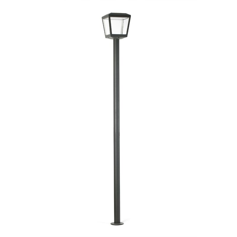 Faro Plaza - Outdoor led Lamp Post Dark Grey 18W 3000K IP54