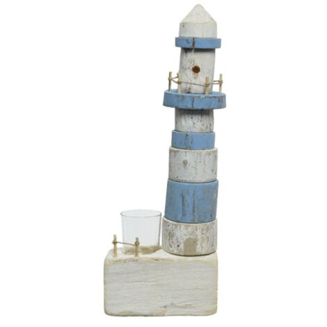 FARO PORTUALE DECORATIVO PORTACANDELA 14X9XH38CM I