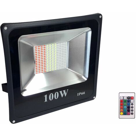 Faro proiettore Led 20W Nero da esterno IP66 RGB con sensore crepuscolare  LEDme 