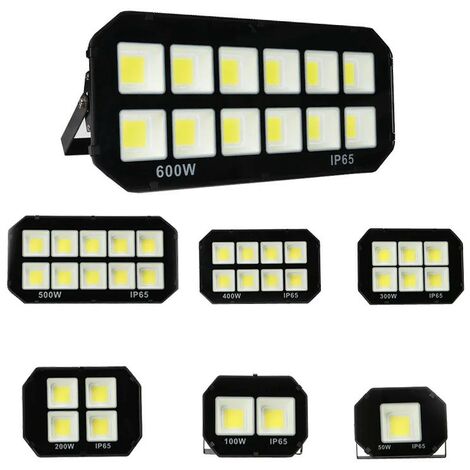 Faro Proiettore LED 200W 400W 500W 600W per esterni Luci di sicurezza super luminose 6500k IP65  500