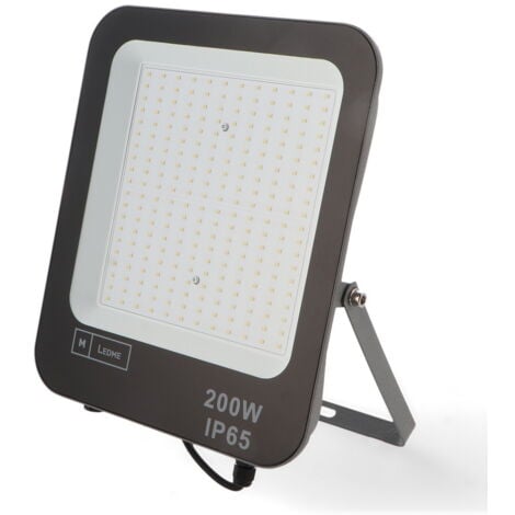 ILUMINASHOP Faro proiettore Led Napoli 200W Nero da esterno IP65 Bianco freddo 6000K M LEDME