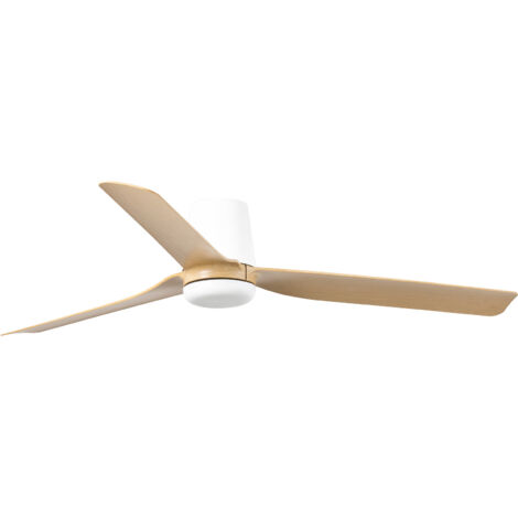 Faro Punt Tub Medium White, Light Wood DC Ceiling Fan 6 Speed