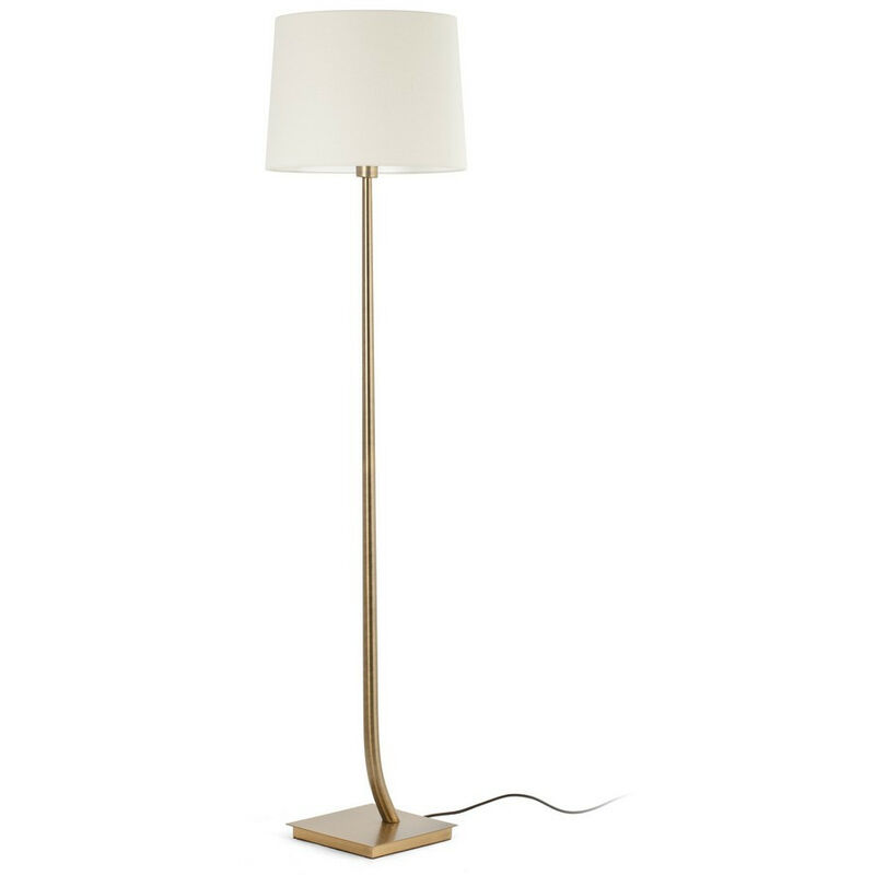 Faro REM - Floor Lamp Round Tappered Shade Beige, E27