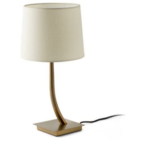 Faro REM - Lámpara de mesa redonda cónica beige, E27