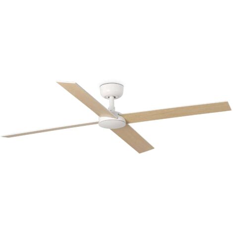 Faro Rudder Ventilador de techo grande de 4 aspas blanco mate