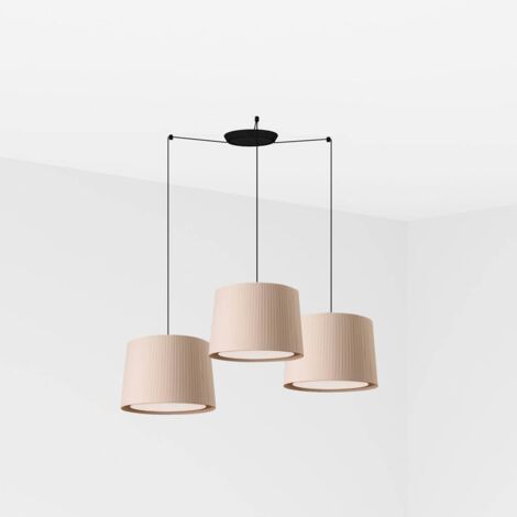 Faro SAMBA - Grappe cylindrique triple goutte beige clair, E27