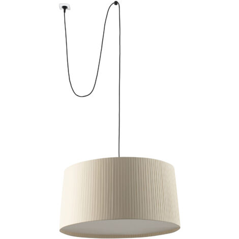 Faro Samba Lampada a sospensione cilindrica da soffitto nera, beige 3x E27