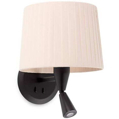 Faro SAMBA - Lampada da lettura Lampada da parete Nera, E27
