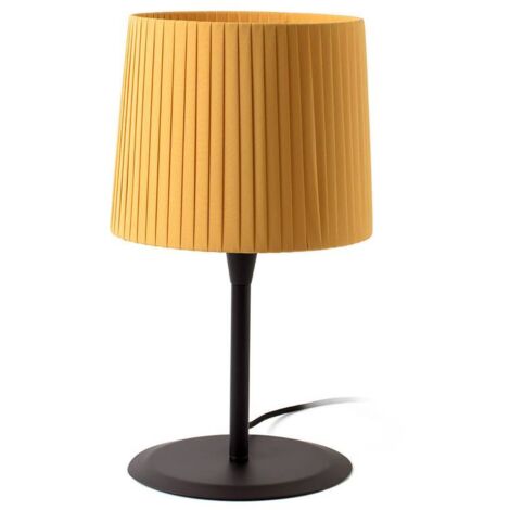 Faro SAMBA - Lampada da Tavolo Rotonda Tapered Nera, E27