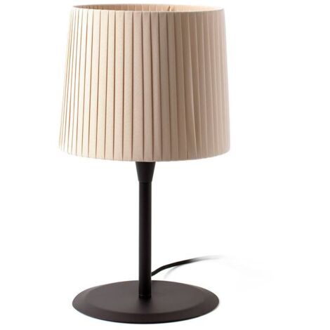 Faro SAMBA - Lampe de Table Ronde Tapered Beige, E27