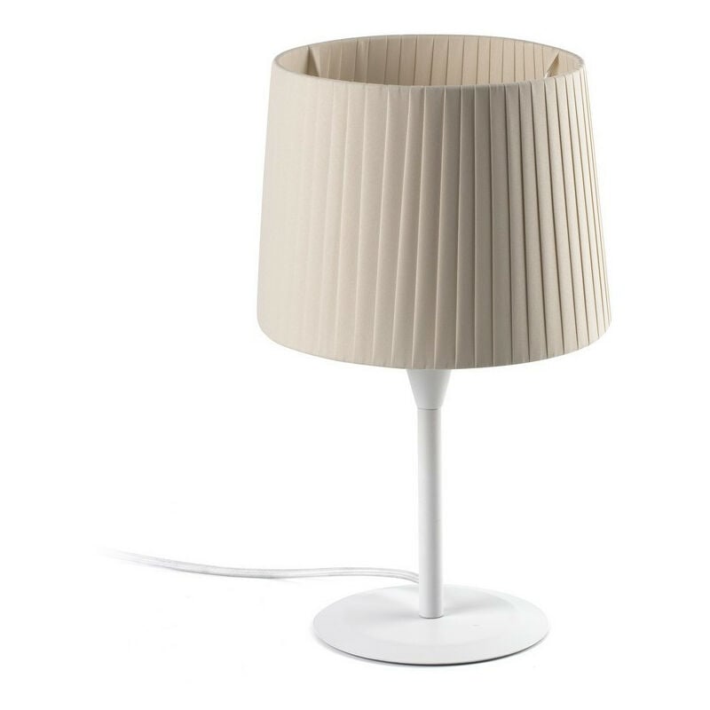 Faro samba - Table Lamp Round Tapered Beige, E27