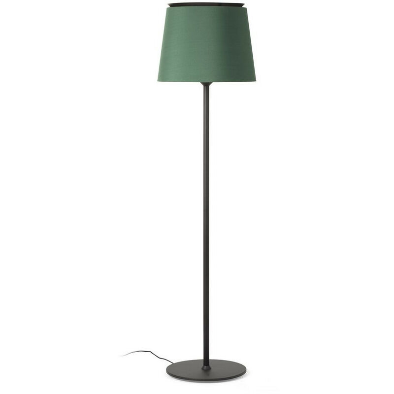 Faro Barcelona - Faro savoy - Floor Lamp Round Tappered Shade Black, E27